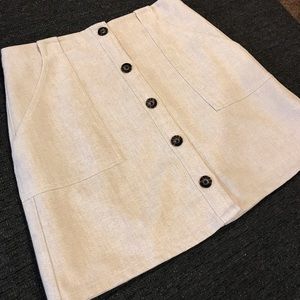 Banana Republic Tweed Button Front Skirt